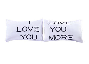 HKM-626387 Cotton Modern Couple Pillowcase Set, King/Queen Size, Korean Cute Style, 50x75 cm