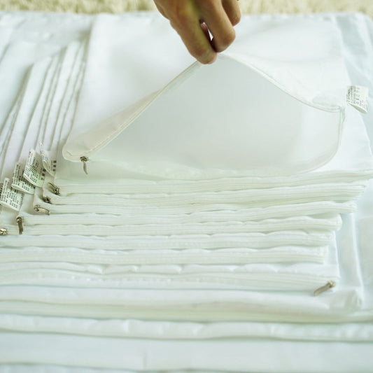 HKM-628947 Solid Color Polyester Pillowcase with Liner Cover - Multiple Sizes Available