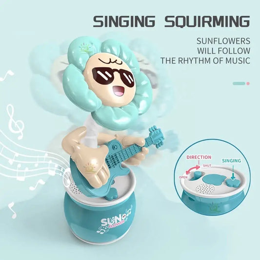 HKM-641235 Dancing Sunflower Music Toy for Kids | Electric Glide Flower Doll Educational Toy