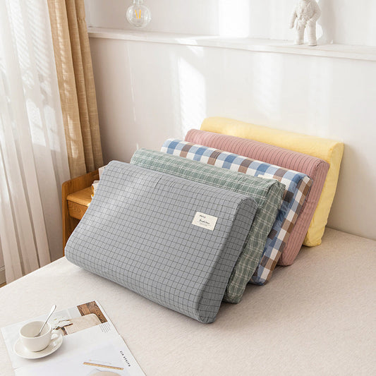 HKM-658771 Washed Cotton Latex Pillowcase in Elegant Designs, Skin-Friendly and Soft