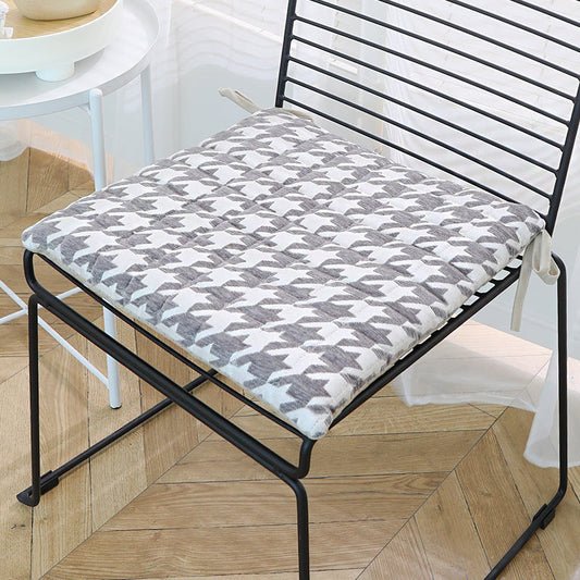 HKM-661075 Fashionable Houndstooth Chair Cushion for Home & Office - Available in Various Colors and Sizes