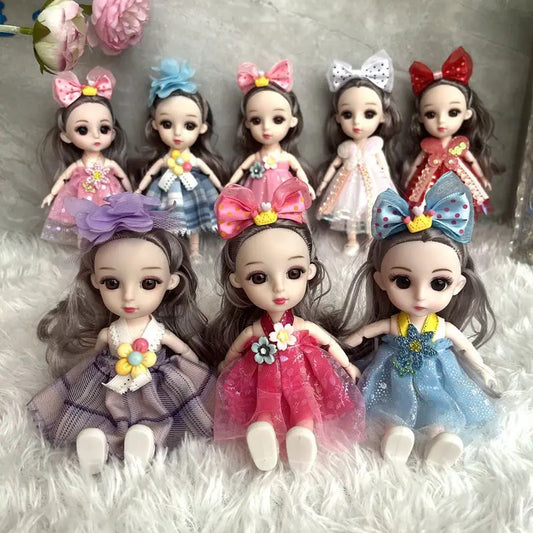 HKM-661587 Cute 17 Cm Movable Jointed Doll - Educational Soft Toy for Kids