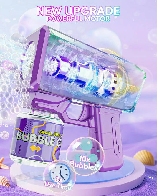 HKM-662867 Electric Automatic Bubble Maker - LED Light Outdoor Bubble Machine for Parties and Weddings
