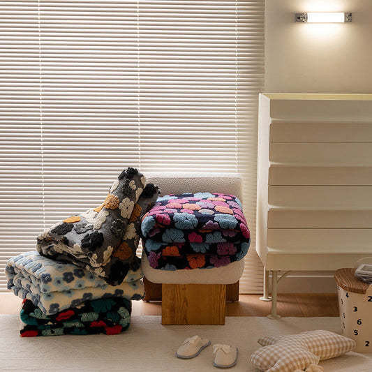 HKM-669971 Cozy Double-Layer Thickened Wool Blanket in Multiple Colors and Sizes