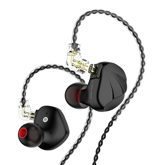 HKM-674323 1DD+6BA Hybrid Metal In-Ear Earphones with 3.5mm Plug, 22Ω Impedance, Optional Mic, Customizable Cable
