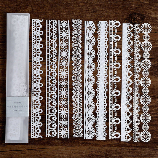 HKM-676499 Art Paper Sticker Material for Collage - 10 Sheets with Backing Paper, 120mm x 120mm Packaging
