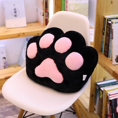 HKM-677715 Cute Cat Paw Plush Cushion - Soft PP Cotton Pillow for Living Room or Chair, Available in Multiple Colors and Sizes