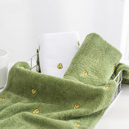 HKM-678547 Avocado Color Cotton Bath Towel, Soft & Absorbent, 70x140cm