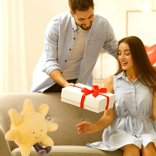 HKM-678547 Sunshine and Moon Plush Toy Set - Soft Stuffed Animal Pillows for Kids, Perfect Birthday Gift, Warm and Cozy Hugging Companions