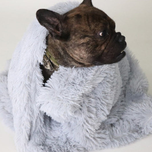 HKM-680531 Cozy Wool and Polyester Pet Blanket for Dogs and Cats - Soft, Durable, Multi-Season Use