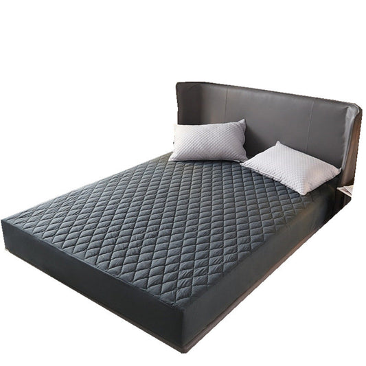 HKM-681171 Waterproof Solid Color Quilted Fitted Sheet for Medium and High Mattresses