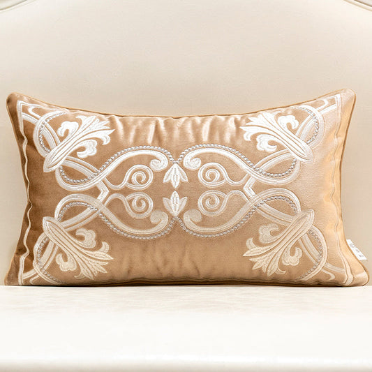 HKM-681555 Geometric Pattern Flannel Cushion Cover with PP Cotton Filling for Home Decor