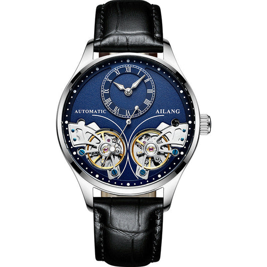 HKM-685139 Twosome Automatic Moon Phase Tourbillon Men's Watch, 41mm Titanium Waterproof