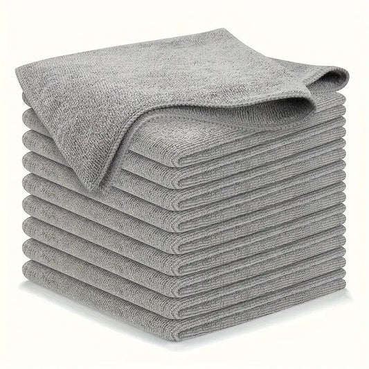 KTX-686355 Microfiber Absorbent Cloth for Kitchen, Dishwashing, and Car Cleaning - Solid Color Options in Multiple Sizes