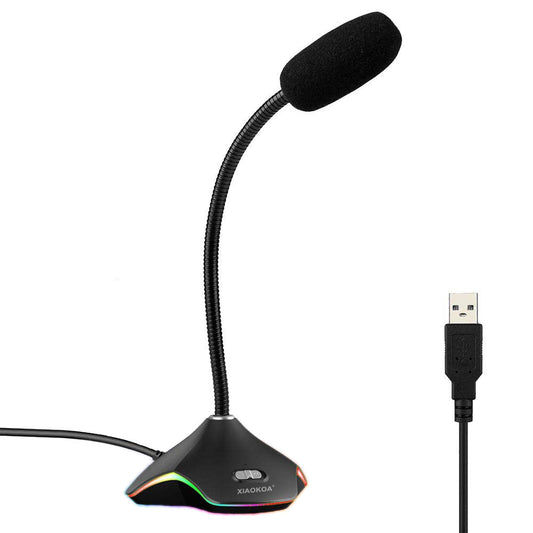 HKM-686483 Omni-Directional Wireless RGB Microphone for Home, Computer, Recording & Conference Use