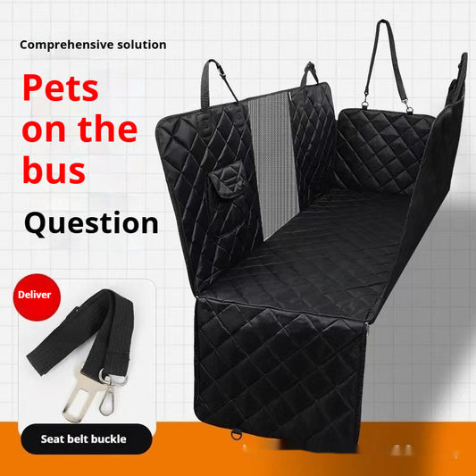 HKM-686547 Pet Car Cushion with Anti-Dirty Mat for Dogs - Black and Gray Options Available