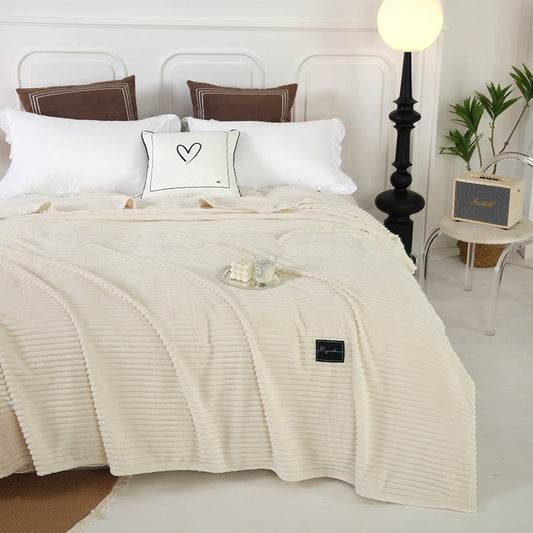 HKM-686611 Milk Fiber Soft Office Nap Blanket - Multiple Sizes & Colors Available