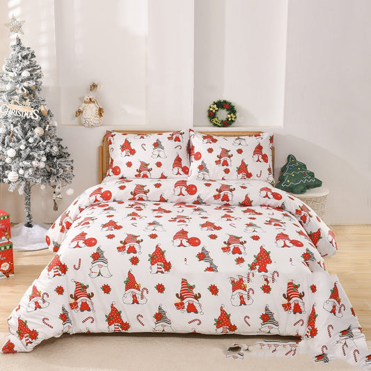HKM-686931 European Style Red Down Quilt Cover Set with Pillowcases - Multiple Sizes Available