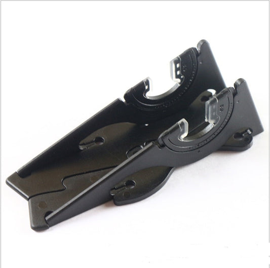 HKM-690771 Universal Lazy Bracket Mobile Phone Holder for Desktop Use - Black Plastic