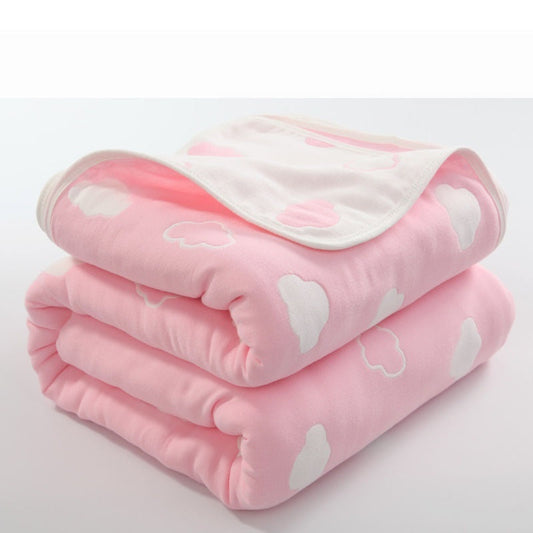 HKM-692371 Six-Layer Cotton Gauze Quilt for Summer Cooling - Lightweight Air Conditioner Blanket, 120x150cm & 90x100cm Options