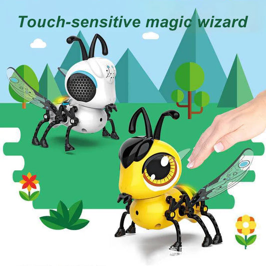 HKM-694931 Interactive Remote Control Robot Bee Toy with Touch Sensing, Light & Sound Features for Ages 5-7