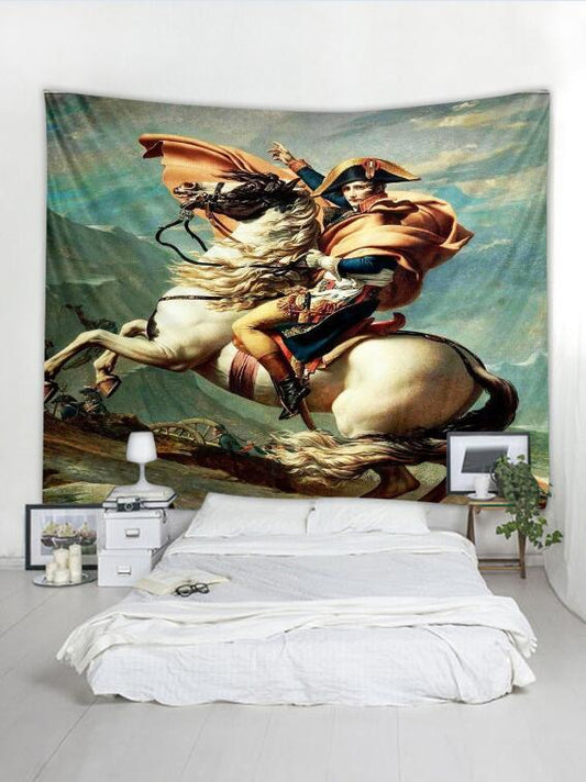 KTX-697683 Napoleon Crossing the Alps Tapestry - Available in Multiple Sizes: 150x100cm, 150x130cm, 150x230cm