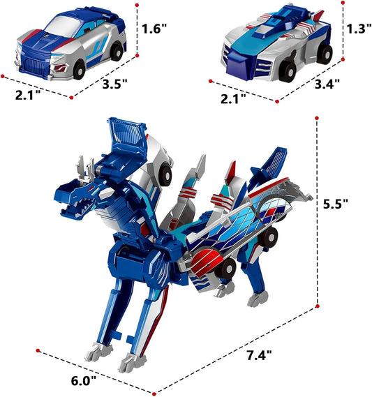 HKM-697939 Collision Transforming Dinosaur Car Toy for Ages 5 and Up - 2-in-1 Robot and Car Design