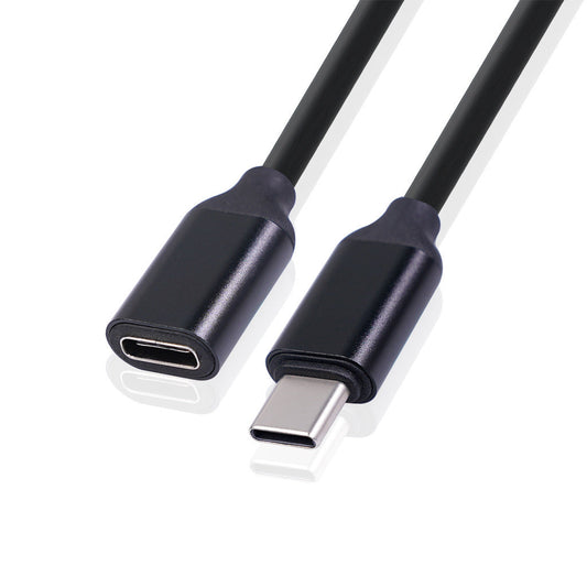 HKM-699667 50cm Black Male to Female Power Extension Cable with Aluminum Alloy Shell