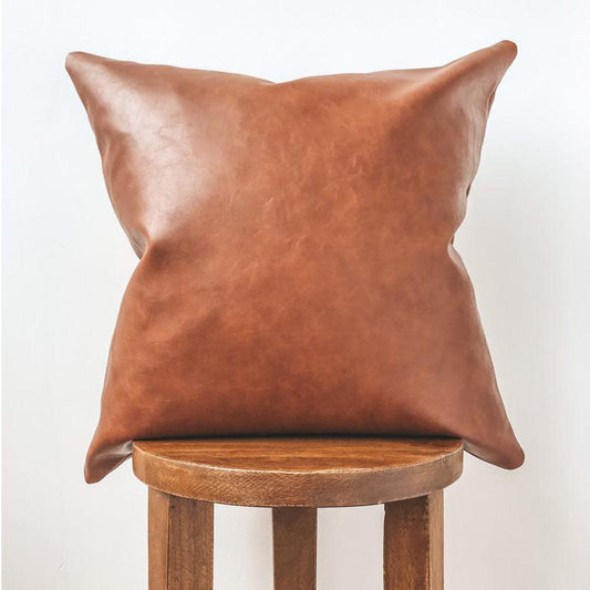 HKM-702803 PU Leather Cushion Cover Pillowcase for Home Décor - Various Sizes & Colors Available