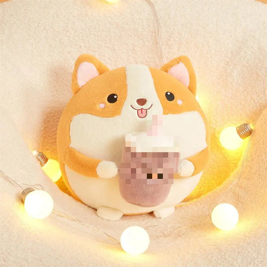 HKM-704723 Cute Cartoon Bubble Tea Plush Toy - Soft Stuffed Boba Tea Cup Cushion for Kids Ages 2-14