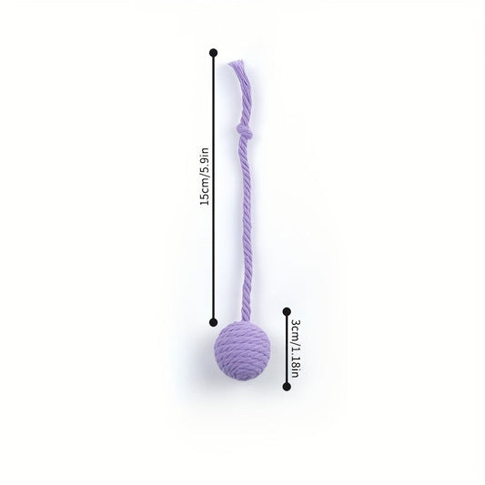 HKM-709523 Interactive Cat Toy Ball with Rope and Built-in Bell for Kittens