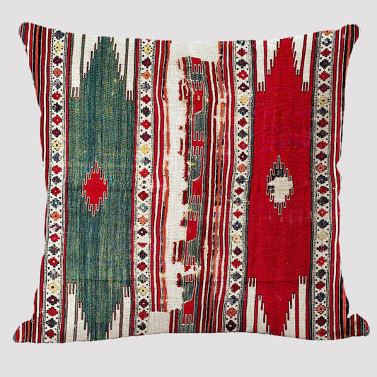 HKM-711443 Bohemian Double-Sided Geometric Linen Pillow with PP Cotton Filler