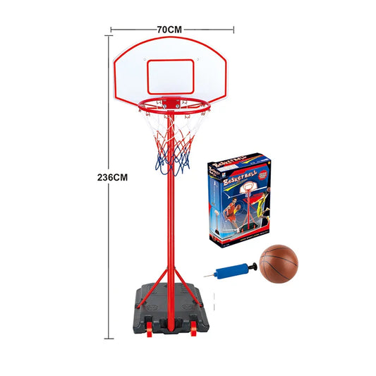 HKM-712595 Mini Portable Stand Basketball Hoop Set with Inflatable PVC Ball for Kids