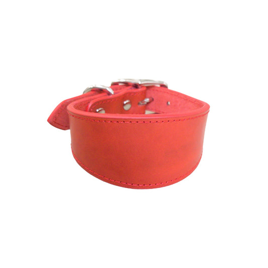 HKM-713811 Real Leather Cowhide Adjustable Pet Collar for Dogs – Various Colors and Sizes Available