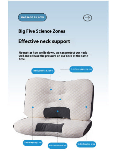 HKM-715219 Washable Neck Pillow Insert for Cervical Support - Lightweight Spa Massage Pillow