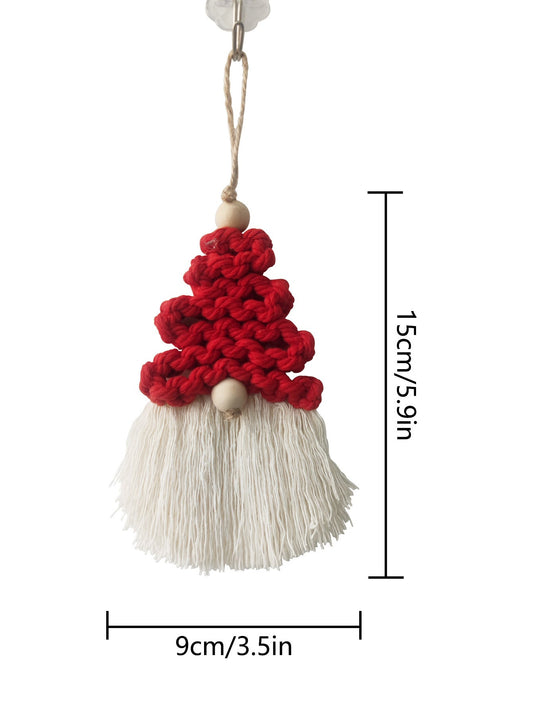HKM-722131 Hand-Woven Christmas Tree Ornaments for Festive Home Décor, Assorted Colors