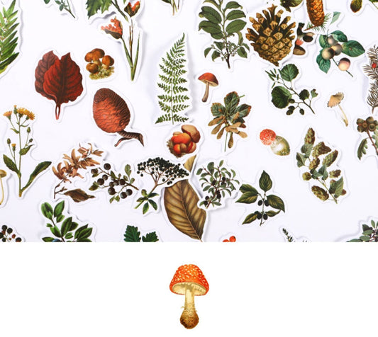 HKM-726227 Self-Adhesive Forest Mushroom Stickers for Celebrations and Crafting