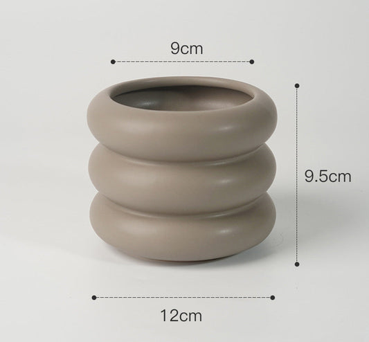 HKM-727379 Ceramic Flower Vase - Modern Nordic Design, Durable & Corrosion-Resistant, Ideal for Home and Office Decoration