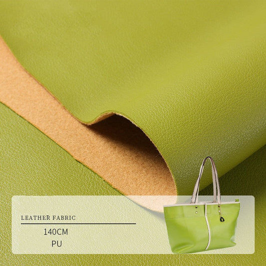HKM-734035 Wear-Resistant Half PU Leather Fabric with Lychee Pattern for Furniture and Accessories, 1.2mm Thick, 140cm Wide