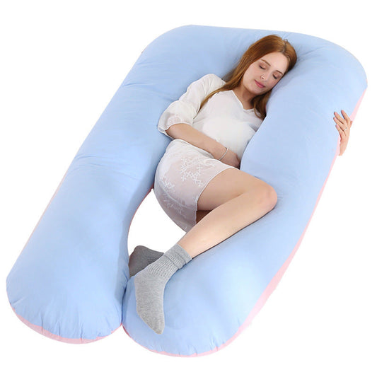HKM-735635 U-Shaped Color Matching Belly Support Pillow for Pregnant Women - 125cm x 72cm