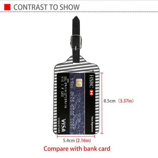 HKM-742355 Durable PU Leather Luggage Tag for Easy Identification