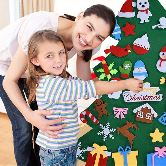 HKM-743379 Felt Holiday Tree or Snowman Decoration for Versatile Seasonal Home and Office Decor