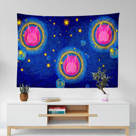 HKM-749331 Nordic Cartoon Anime Tapestry for Bedroom – Multiple Sizes Available