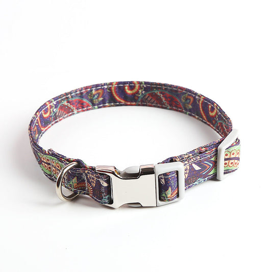 HKM-752659 Stylish Cotton Pet Dog Collar in Various Colors and Sizes