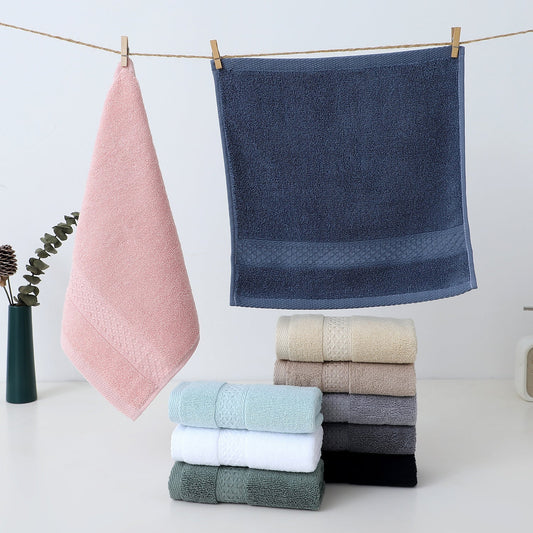 HKM-756179 Soft and Absorbent Pure Cotton Hand Towels in Various Colors and Sizes