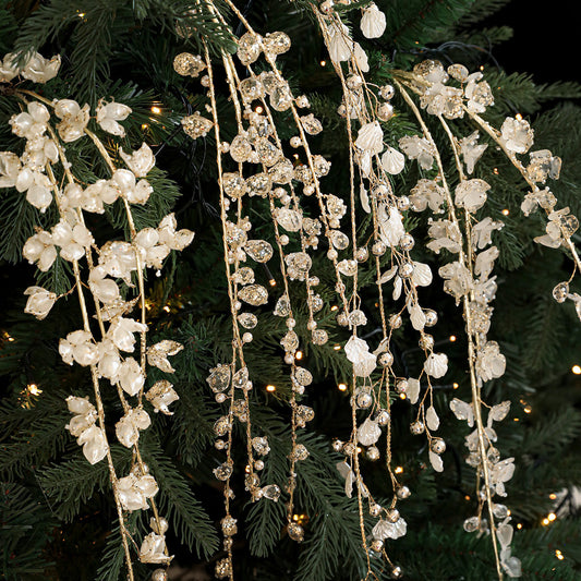 HKM-779283 Acrylic White Crystal Twig Branch Christmas Decoration - Multiple Styles Available