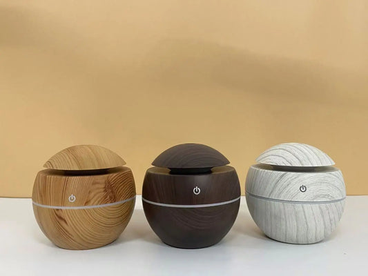 KTX-783123 Ultrasonic Wood Grain Humidifier for Aromatherapy - Mini LED Humidifier for Home Use
