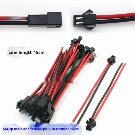 HKM-784275 15cm Fireproof Terminal Wire Harness with Male-Female Plug for LED Lamp Connections
