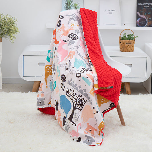 HKM-784403 Soft Cotton Cartoon Baby Blanket - Light and Cozy Quilt in Various Designs