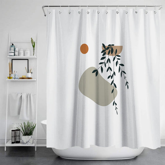 HKM-784915 Digital Printed Waterproof Shower Curtain – Mildew Resistant Polyester Fabric, Modern European Style